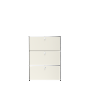 3 Drawer Modern File Cabinet (G118F) in Pure White