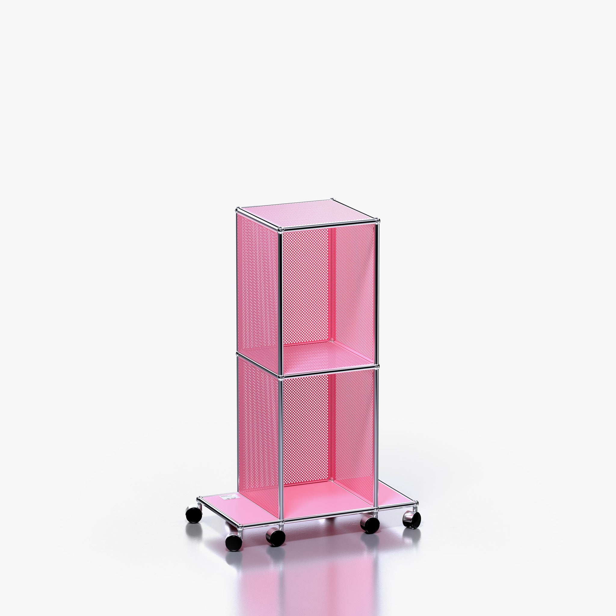 Tower D (Low-Rise): Short & Narrow Bookshelf in Downtown Pink (Side View)
