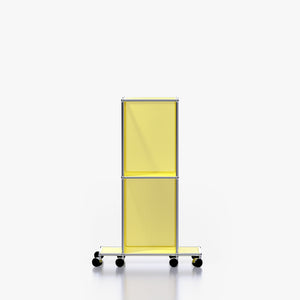 Tower D (Low-Rise): Short & Narrow Bookshelf in Soho Yellow (Front View)