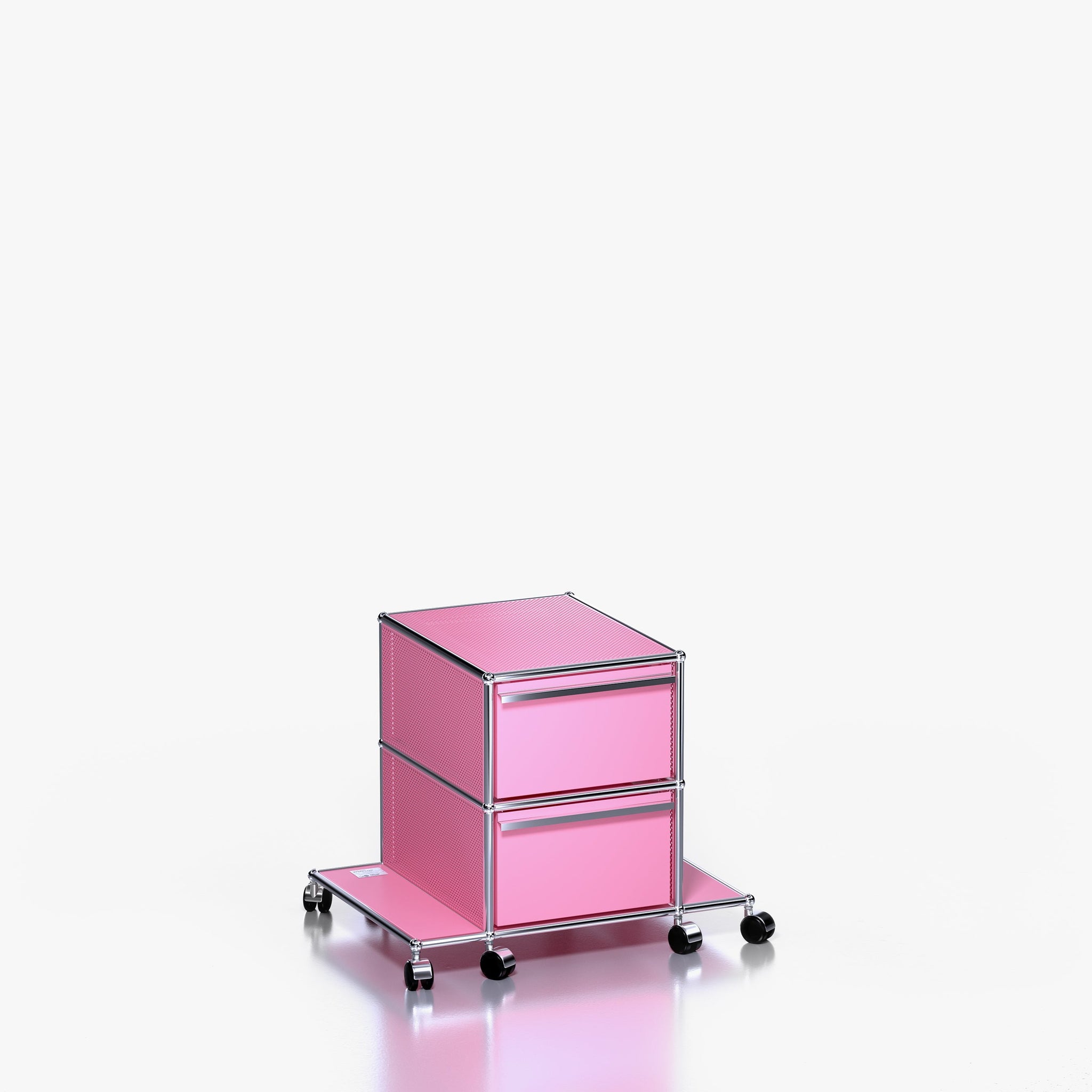 Tower E (Depot): Mobile Pedestal Cabinet in Downtown Pink (Side View)