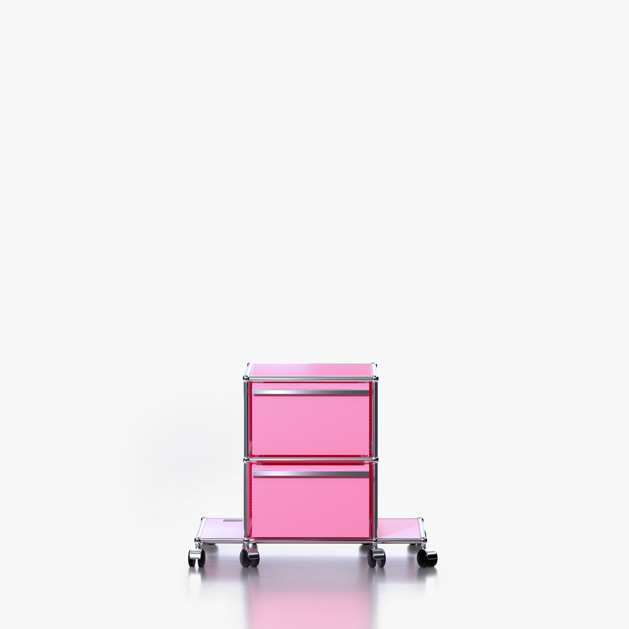 Tower E (Depot): Mobile Pedestal Cabinet in Downtown Pink (Front View)