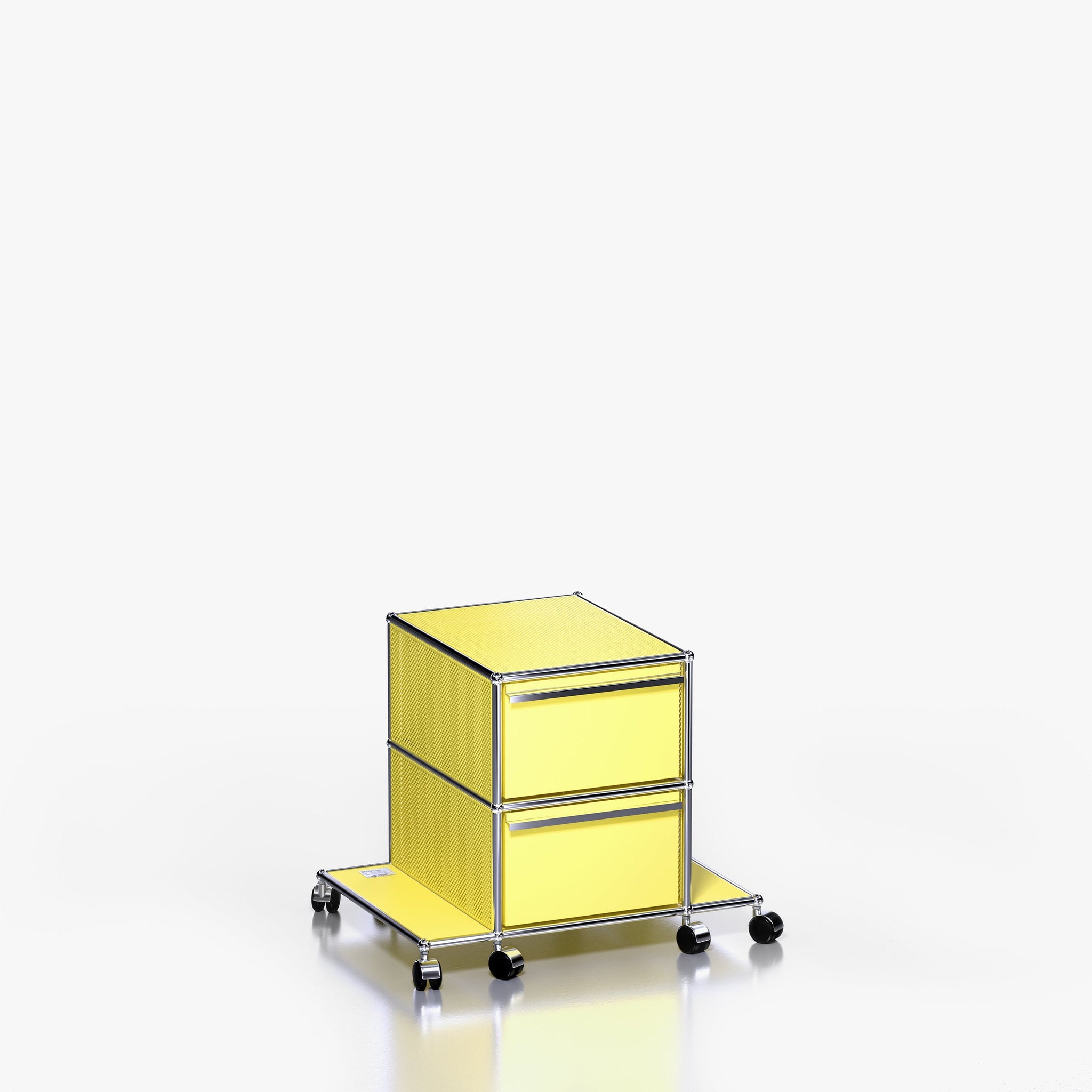 Tower E (Depot): Mobile Pedestal Cabinet in Soho Yellow (Side View)