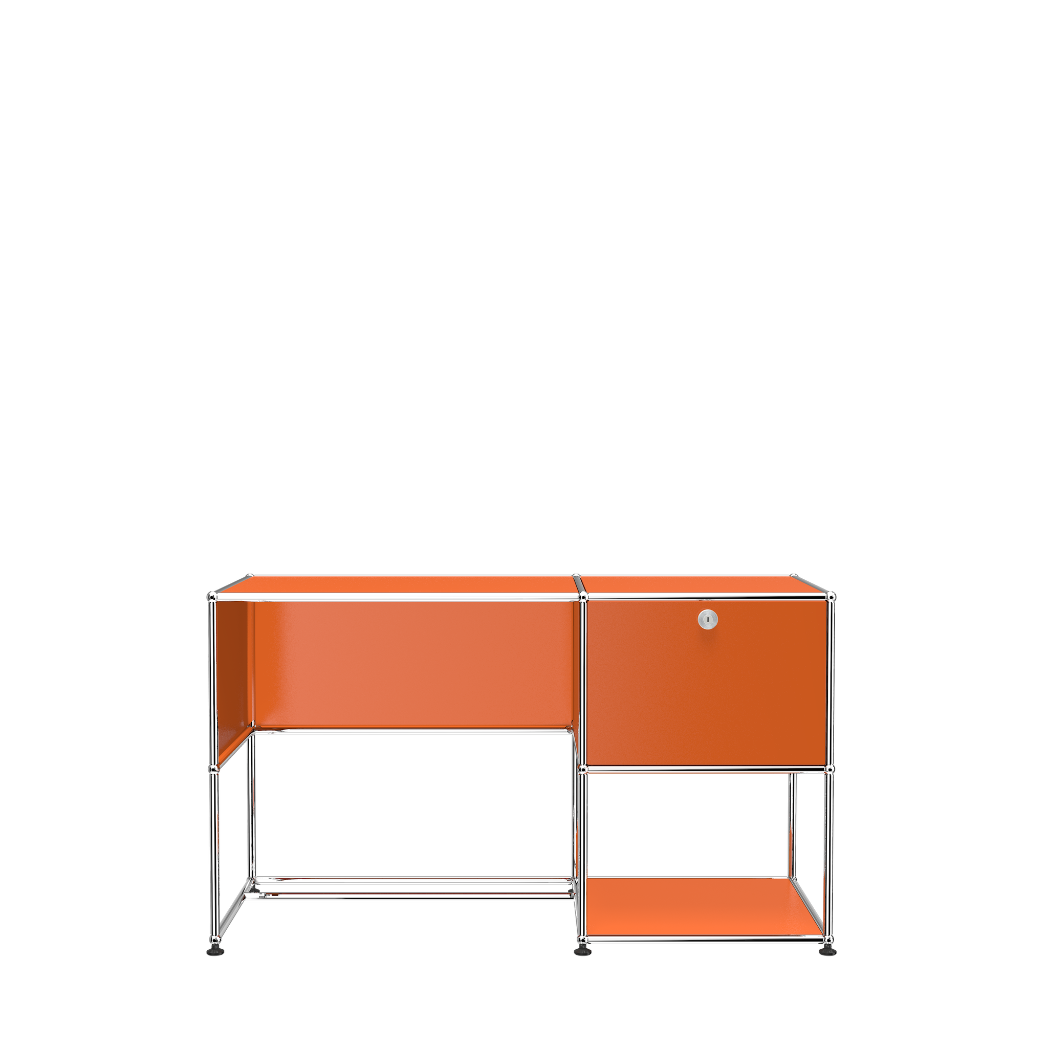 USM Haller Custom Office Desk Unit (A) in Pure Orange