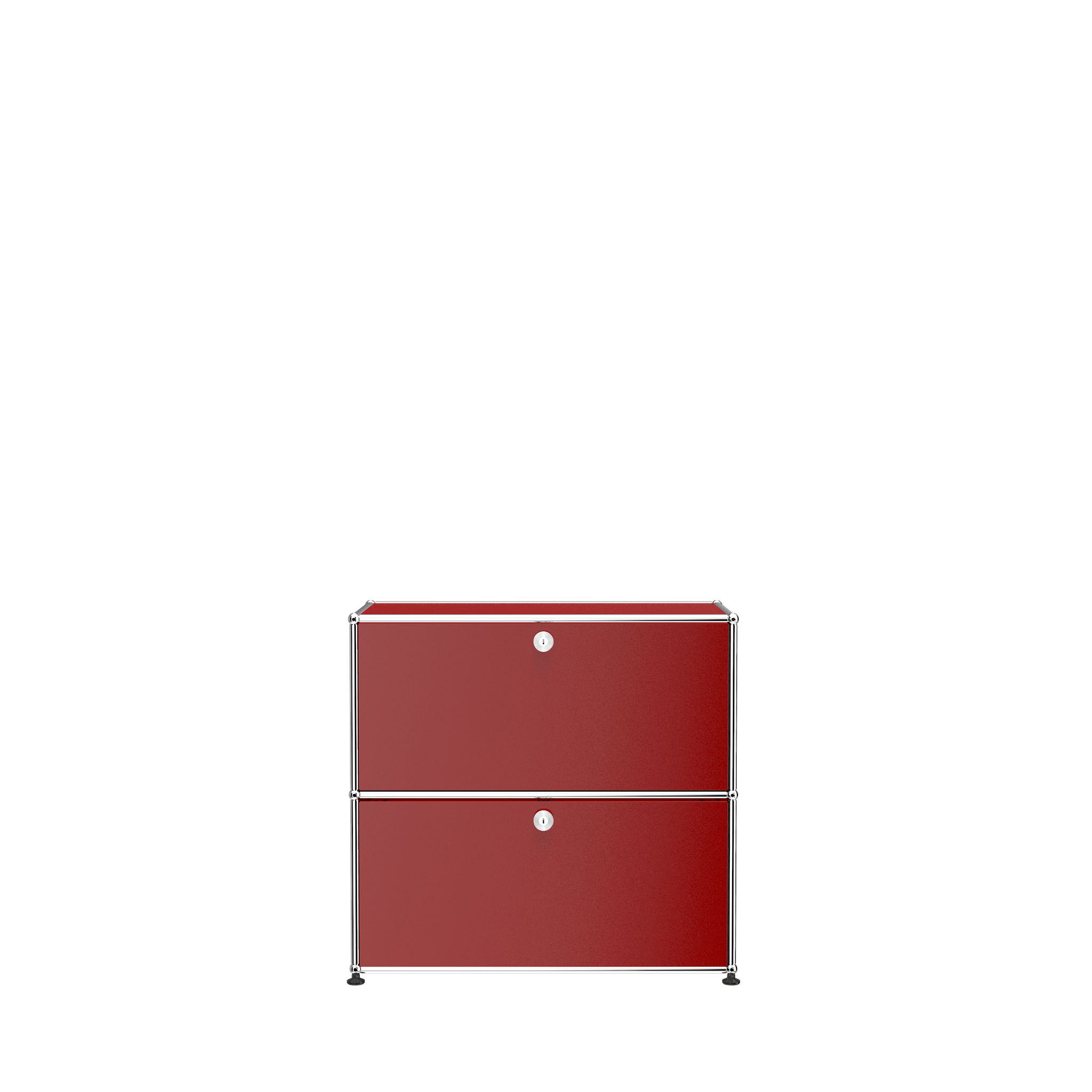 USM Haller Small Modern File Cabinet (C1AF) in Ruby Red