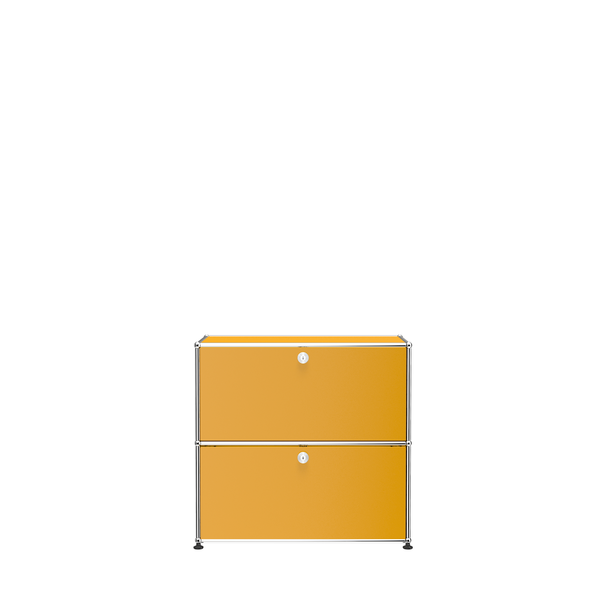USM Haller Small Modern File Cabinet (C1AF) in Golden Yellow