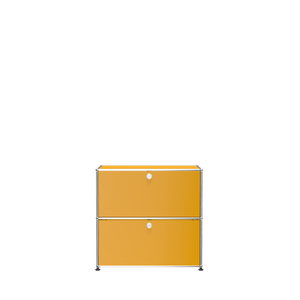 USM Haller Small Modern File Cabinet (C1AF) in Golden Yellow