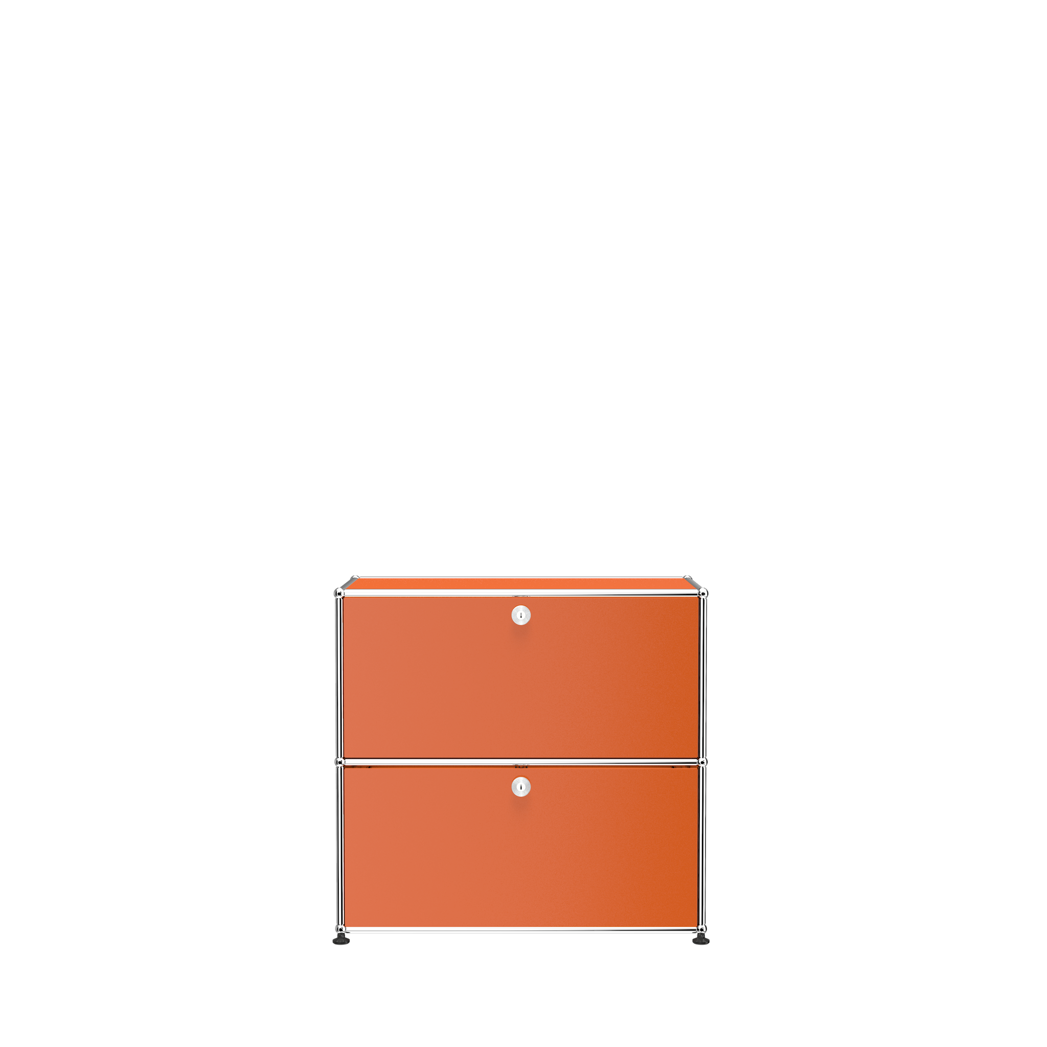 USM Haller Small Modern File Cabinet (C1AF) in Pure Orange