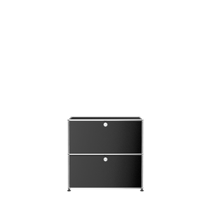 USM Haller Small Modern File Cabinet (C1AF) in Graphite Black