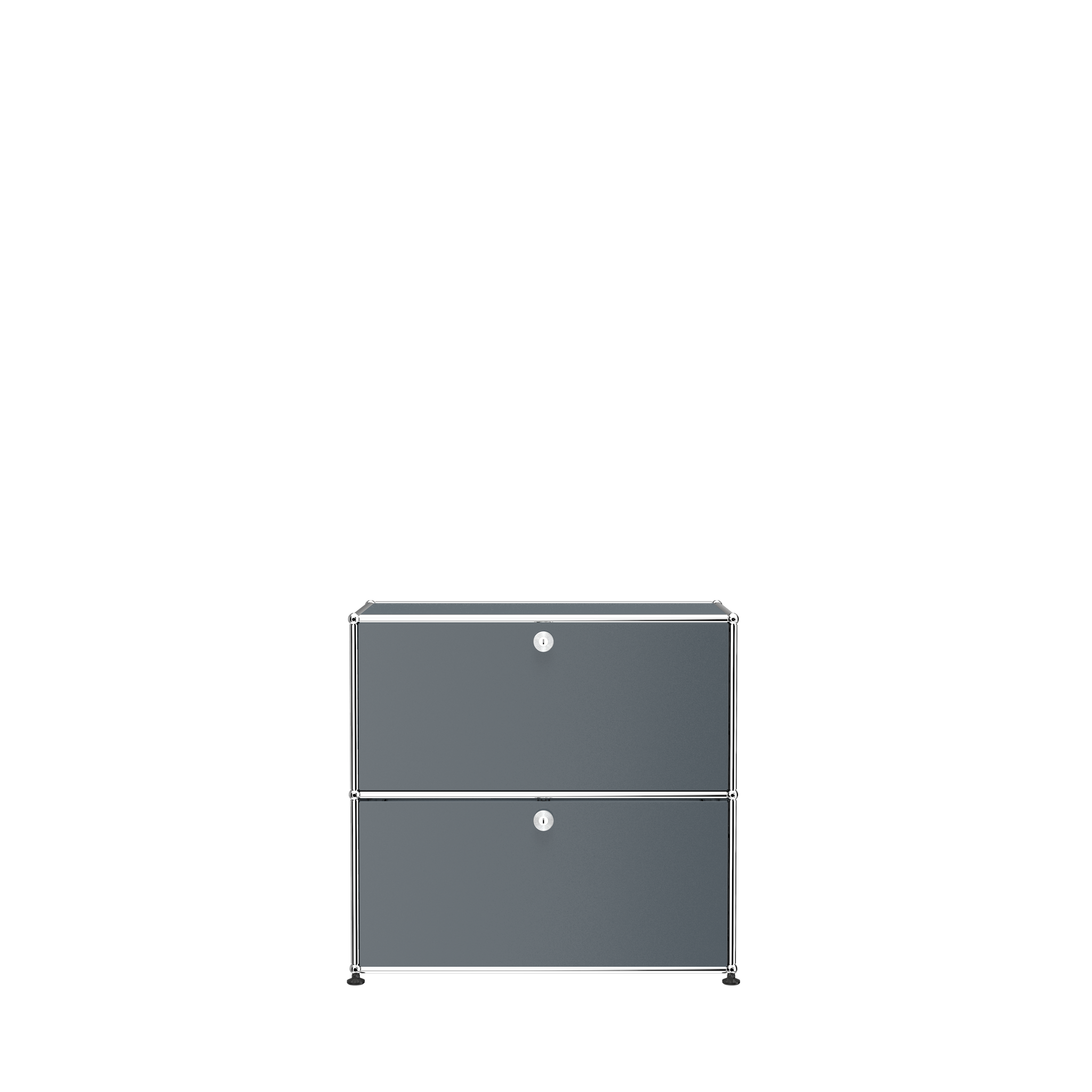 USM Haller Small Modern File Cabinet (C1AF) in Mid Gray