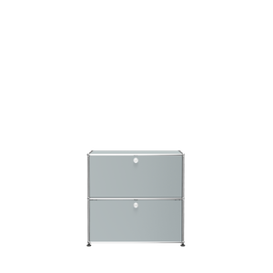 USM Haller Small Modern File Cabinet (C1AF) in Matte Silver