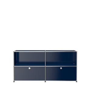 USM Haller Modern Credenza File Cabinet (C2AF) in Steel Blue