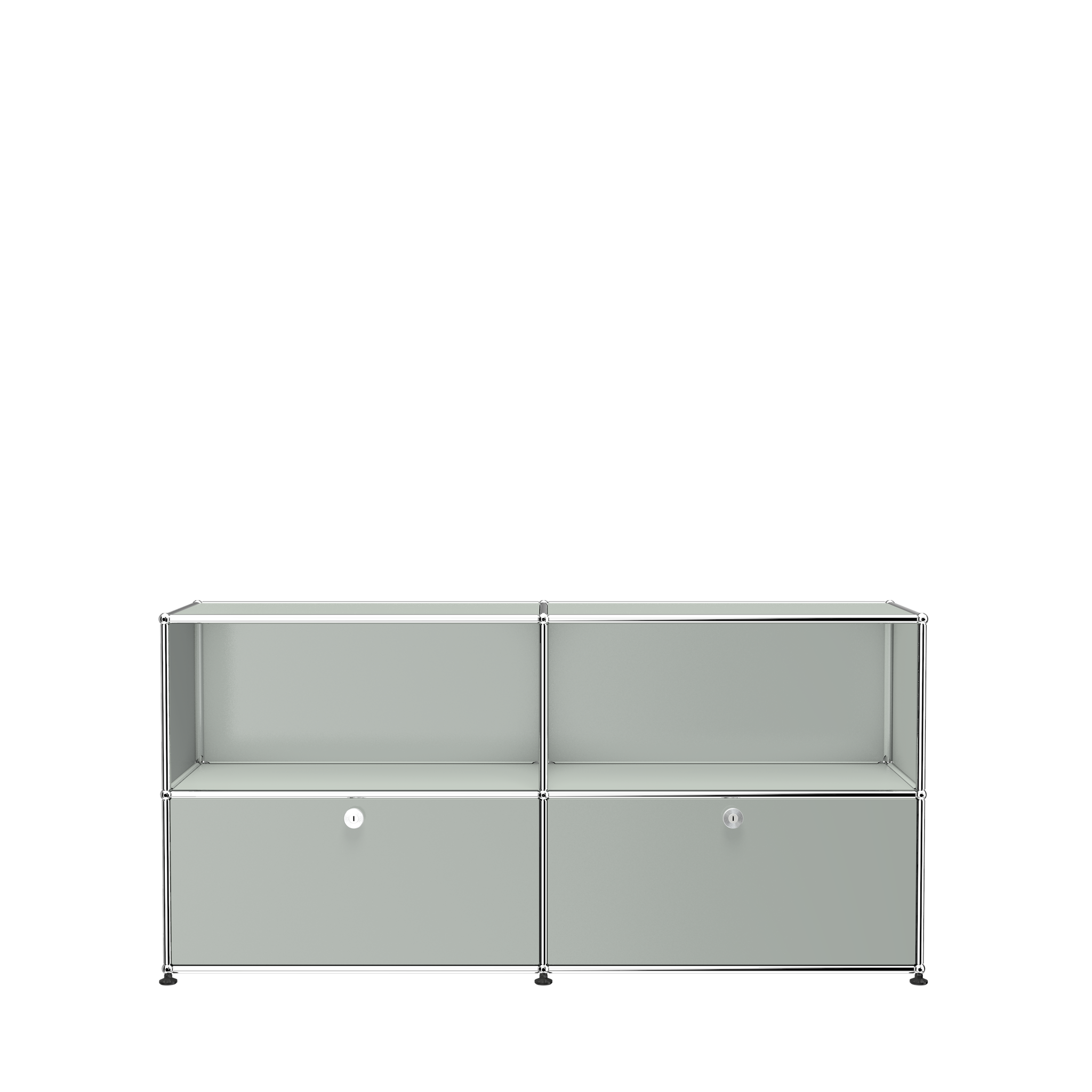USM Haller Steel 2 Door Credenza File Cabinet (C2A )in Light Gray