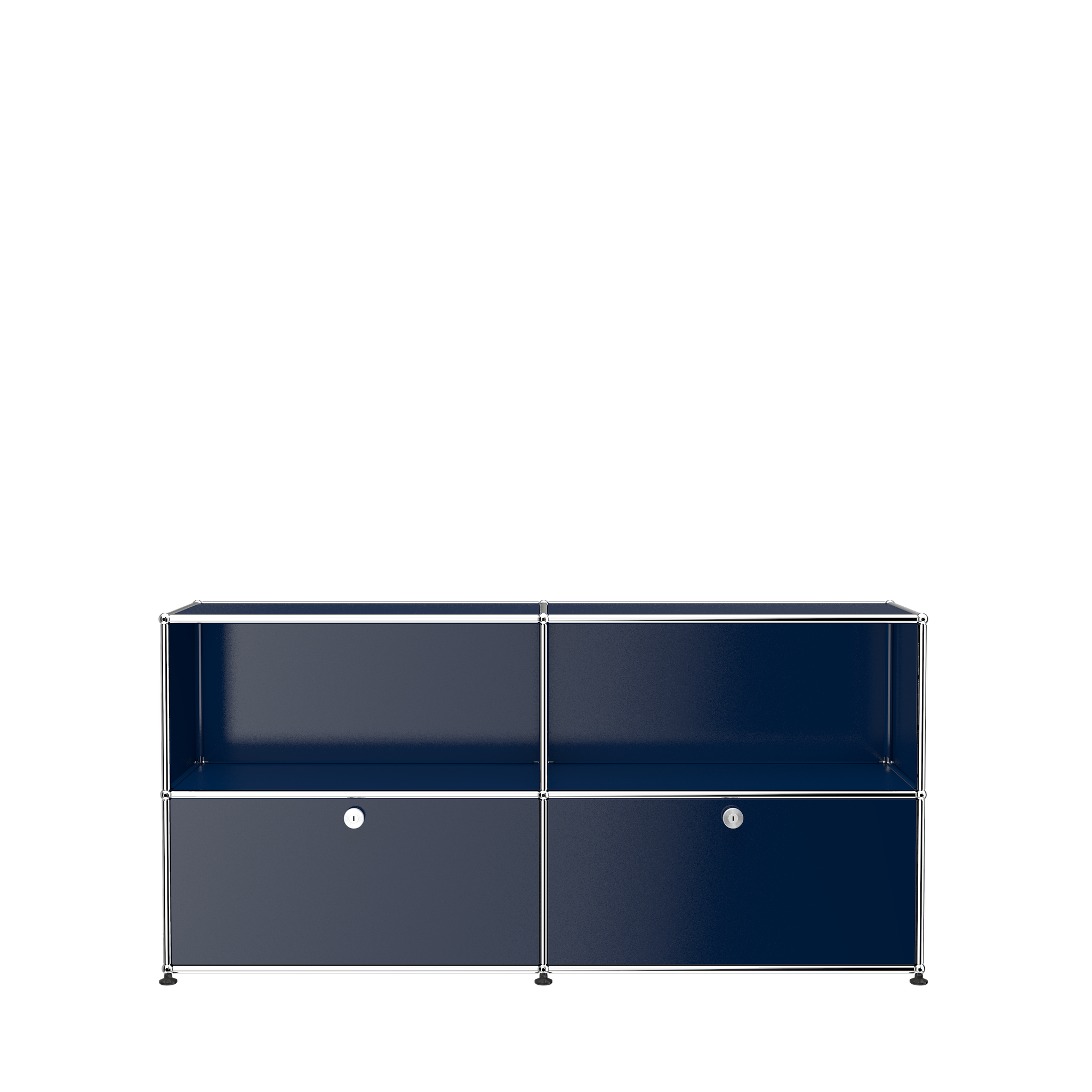 USM Haller Steel 2 Door Credenza File Cabinet (C2A) in Steel Blue