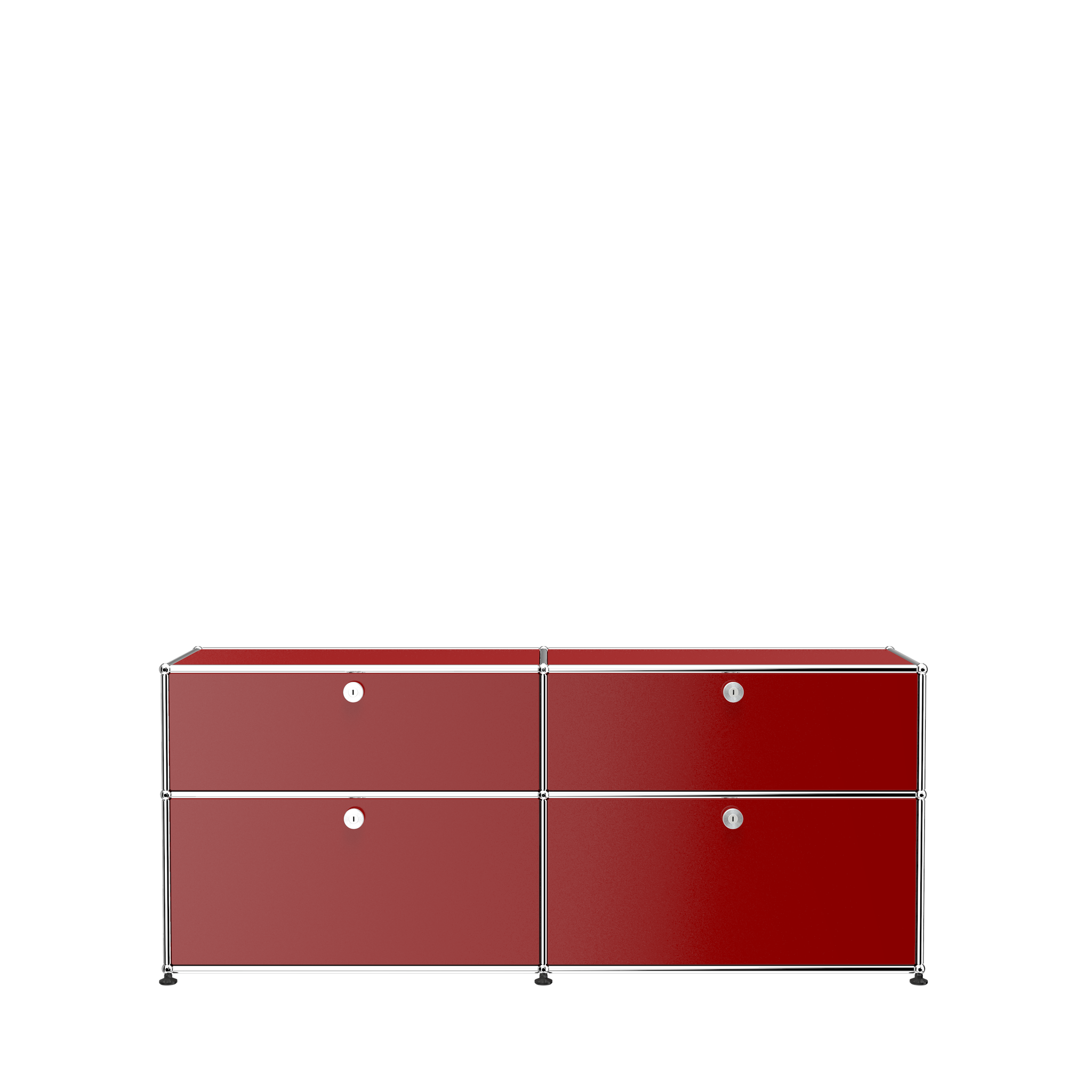USM Haller Storage Credenza Sideboard with Drawers (D) in Ruby Red