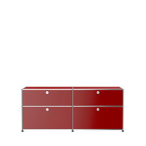 USM Haller Storage Credenza Sideboard with Drawers (D) in Ruby Red