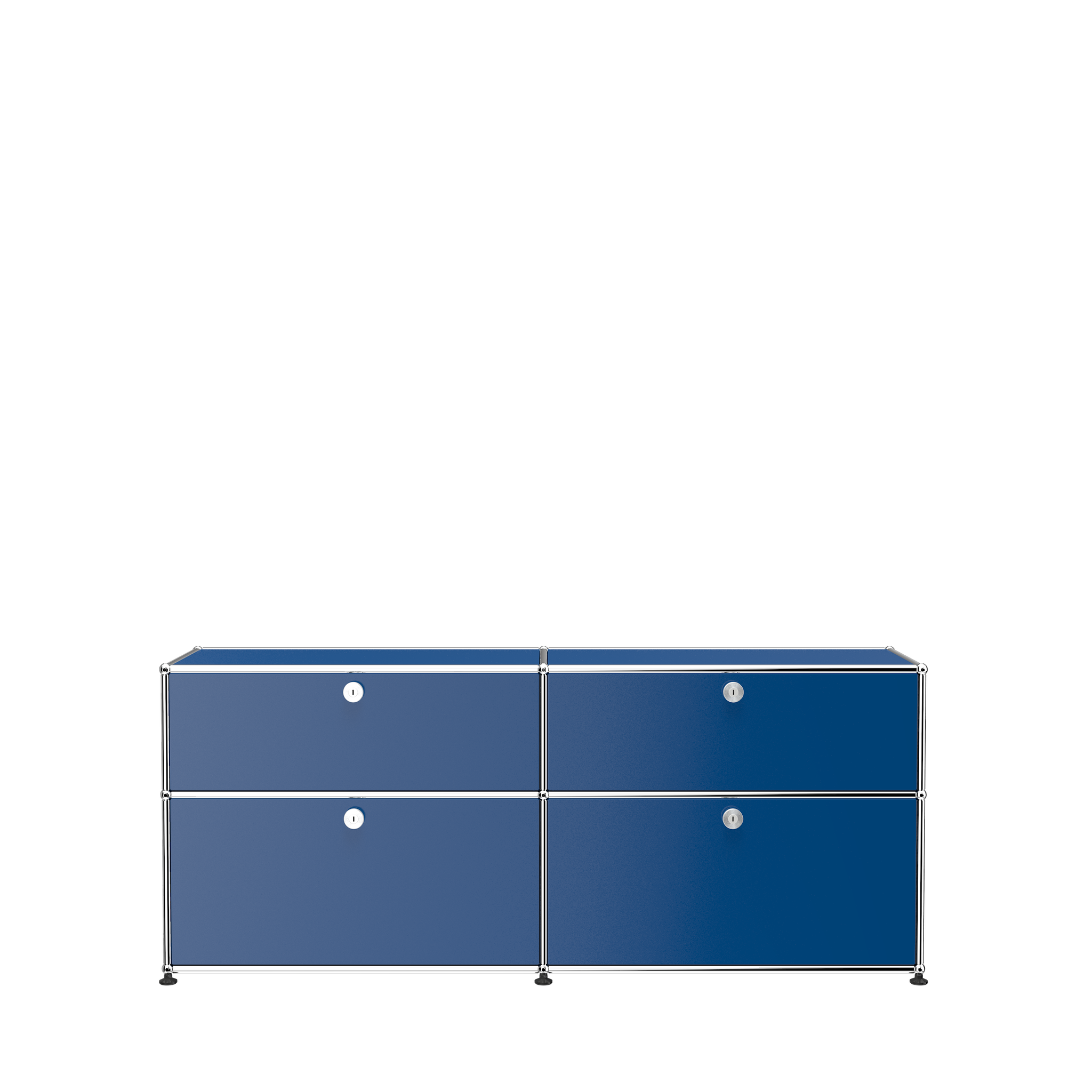 USM Haller Storage Credenza Sideboard with Drawers (D) in Gentian Blue
