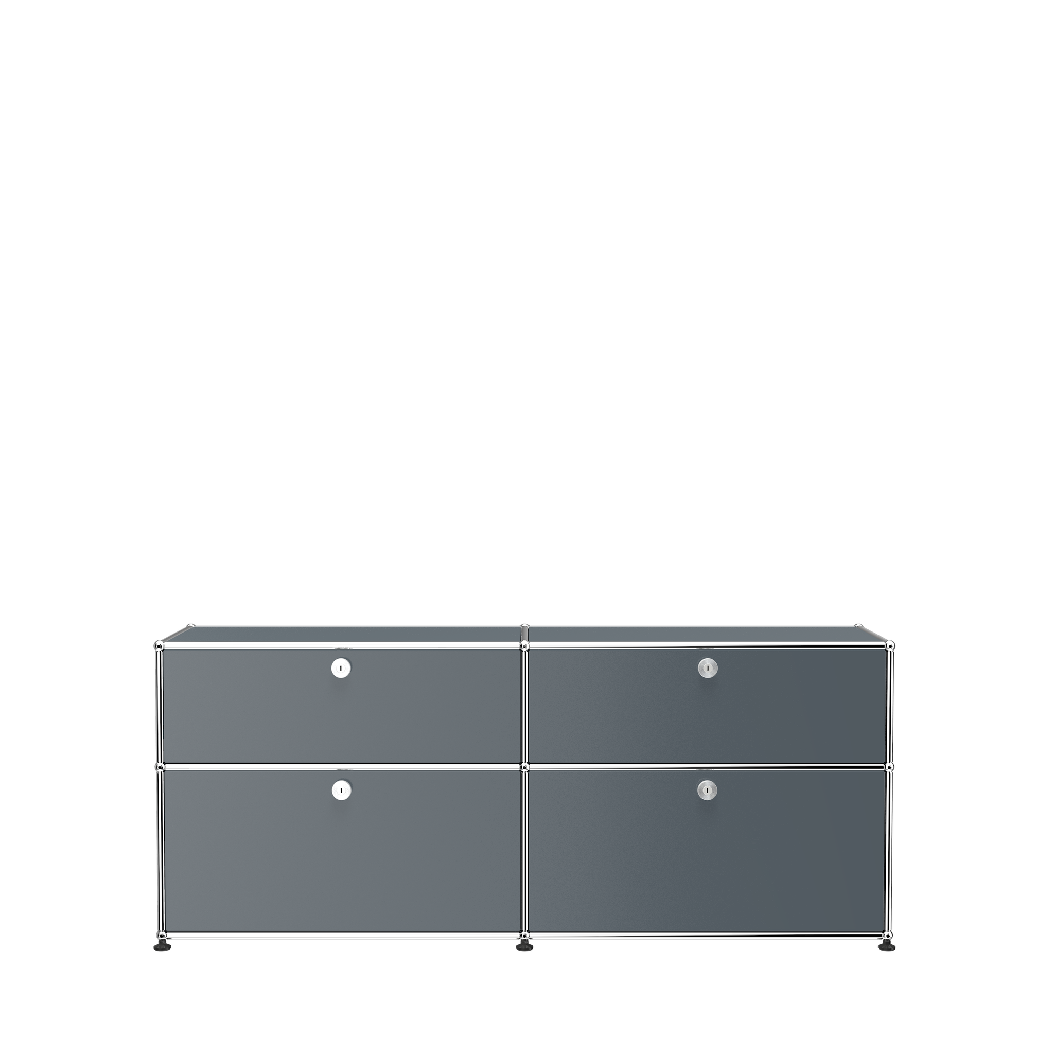 USM Haller Storage Credenza Sideboard with Drawers (D) in Mid Gray