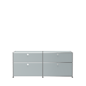 USM Haller Storage Credenza Sideboard with Drawers (D) in Matte Silver