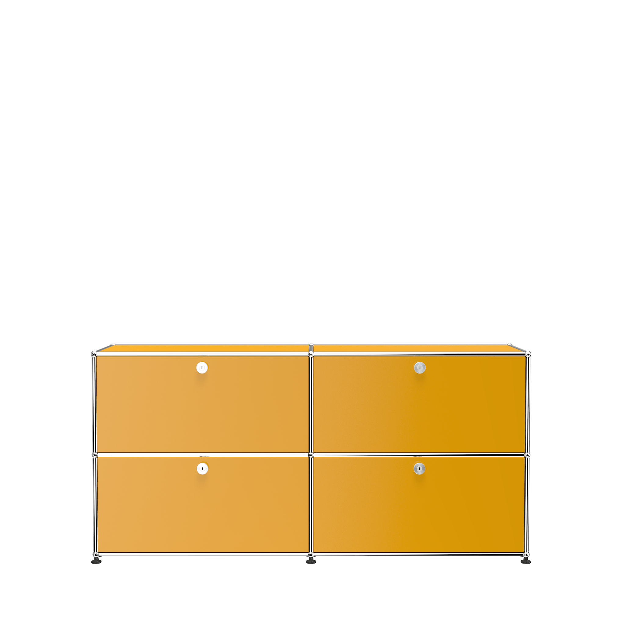 USM Haller Modern 4 Door Credenza (E2) in Golden Yellow