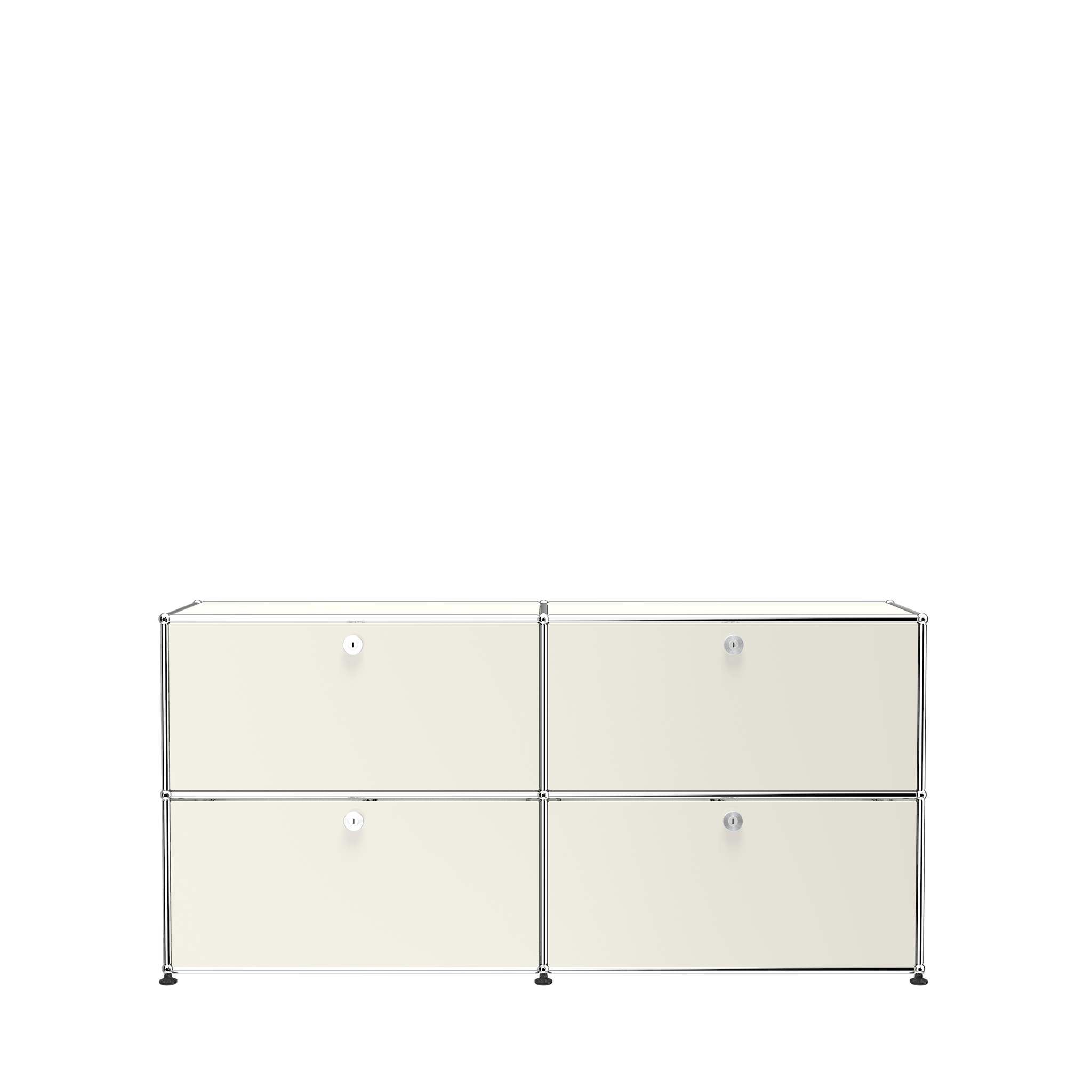 Office File Cabinet Credenza with Doors (E2F) in Pure White