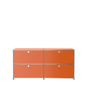 Office File Cabinet Credenza with Doors (E2F) in Pure Orange
