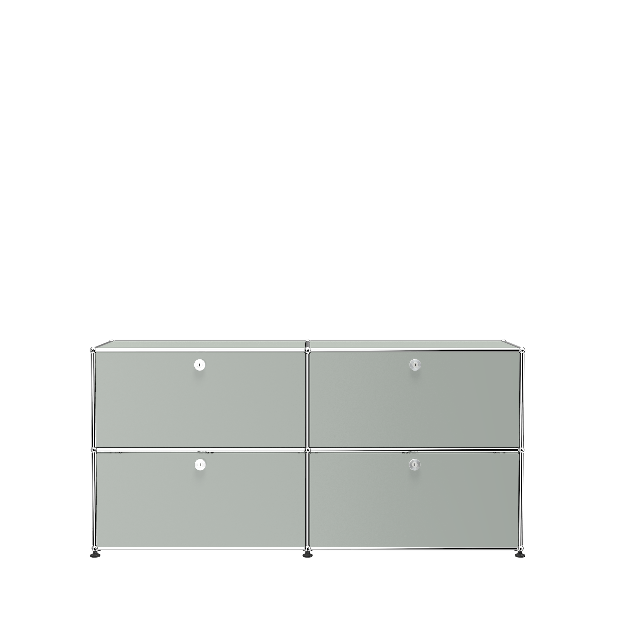 Office File Cabinet Credenza with Doors (E2F) in Light Gray