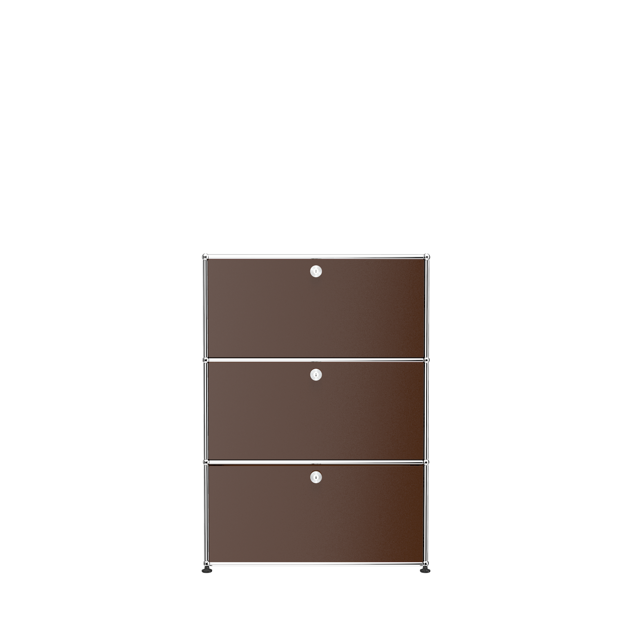 3 Drawer Modern File Cabinet (G118F) in Brown