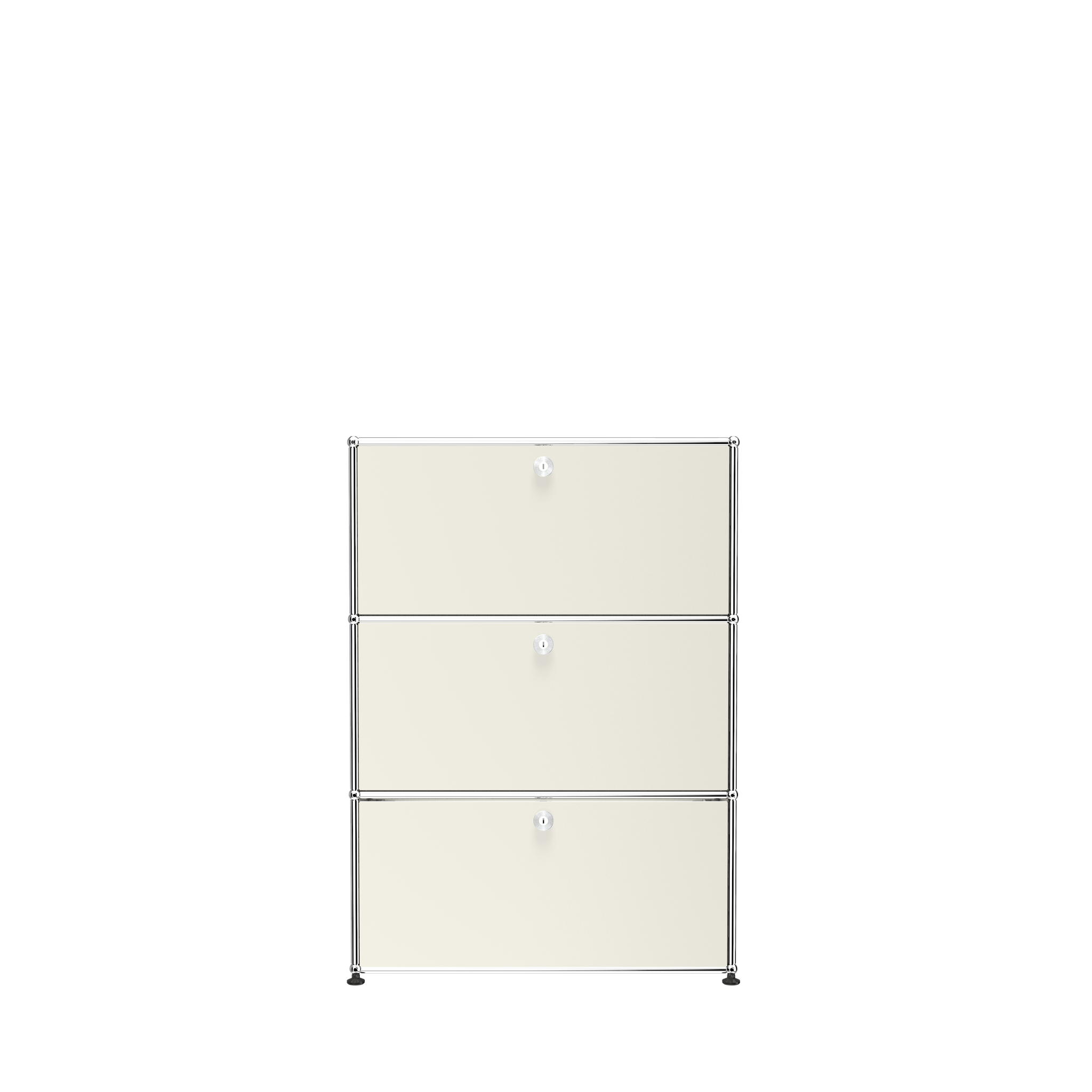 3 Drawer Modern File Cabinet (G118F) in Pure White