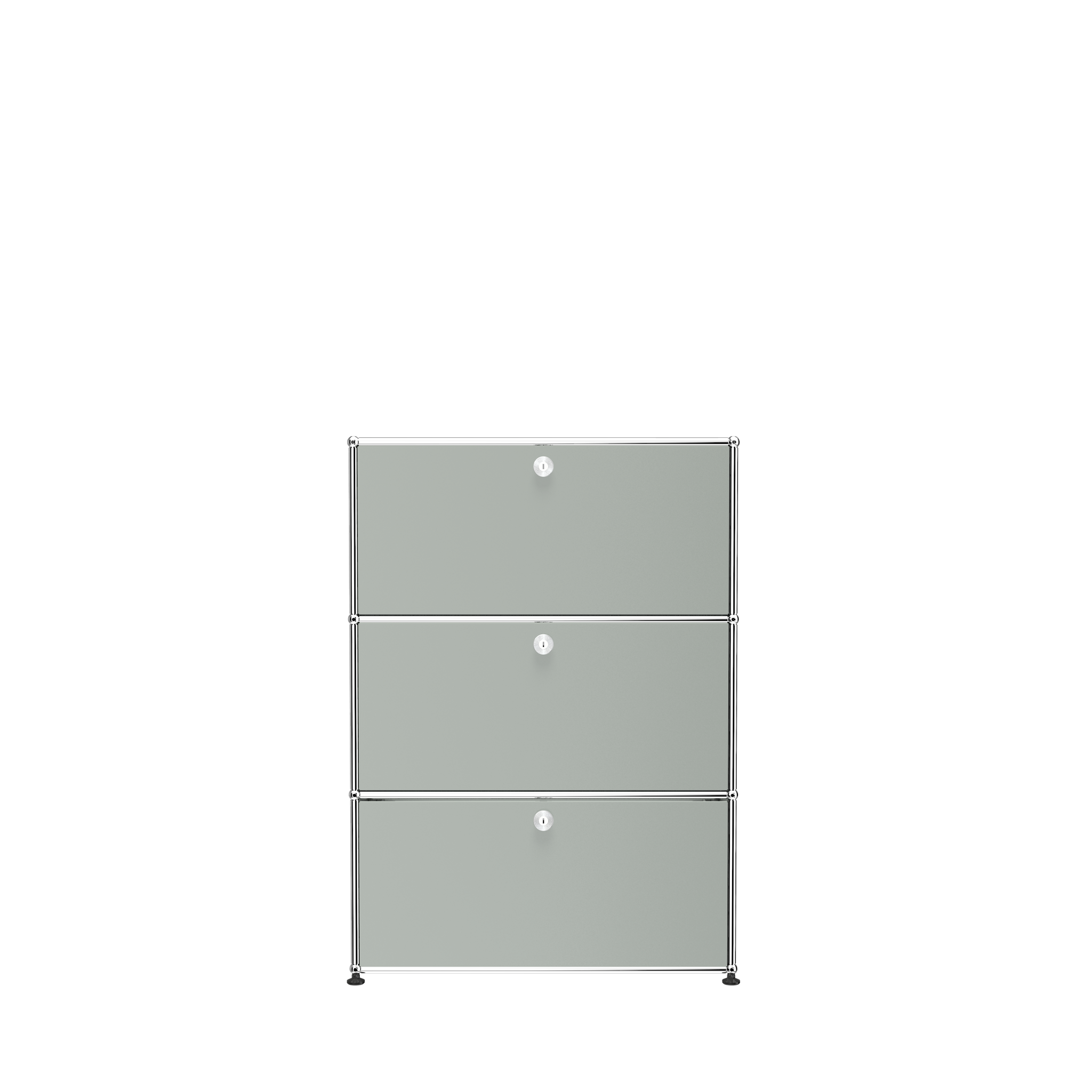 3 Drawer Modern File Cabinet (G118F) in Light Gray