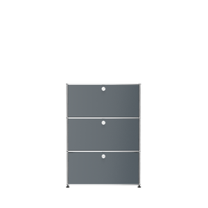 3 Drawer Modern File Cabinet (G118F) in Mid Gray