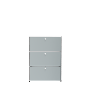 3 Drawer Modern File Cabinet (G118F) in Matte Silver
