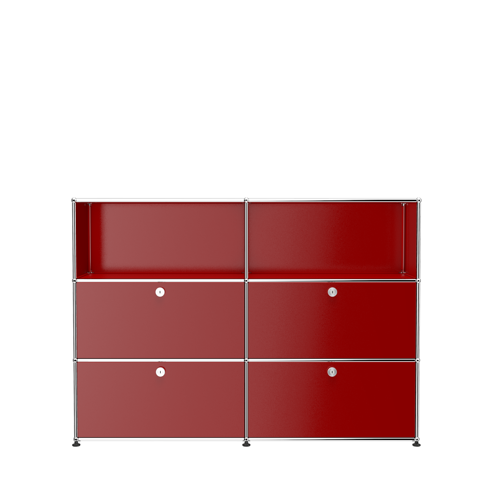 USM Haller Modern Storage Cabinet (G2A) in Ruby Red