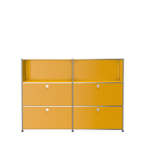 USM Haller Modern Storage Cabinet (G2A) in Golden Yellow