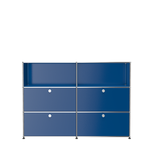 USM Haller Modern Storage Cabinet (G2A) in Gentian Blue