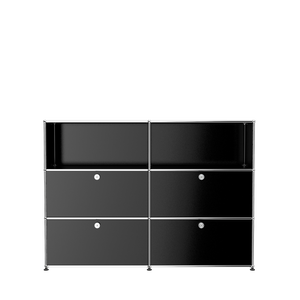 USM Haller Modern Storage Cabinet (G2A) in Graphite Black
