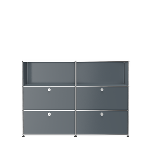 USM Haller Modern Storage Cabinet (G2A) in Mid Gray