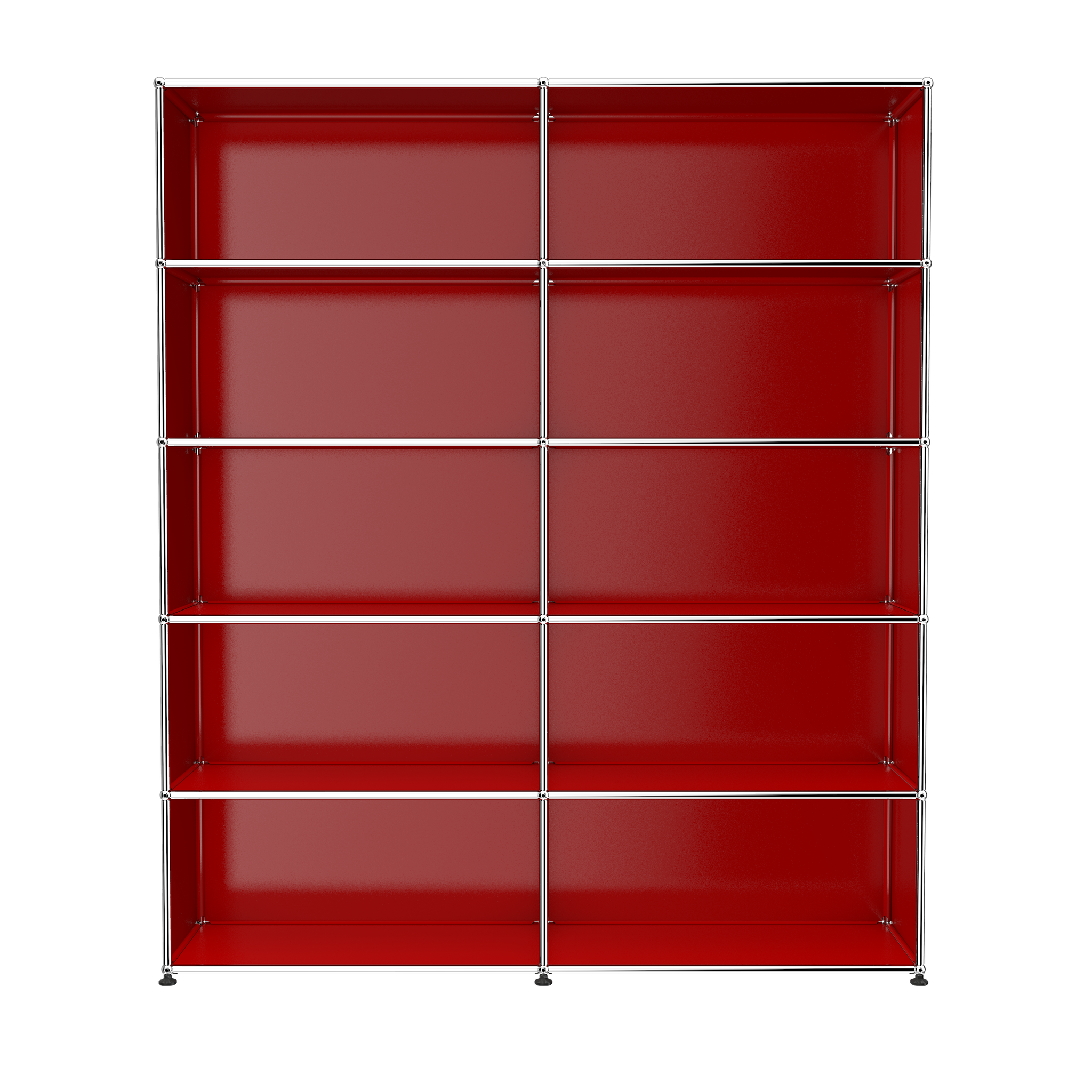USM Haller Large Open Shelving Unit (H2) in Ruby Red