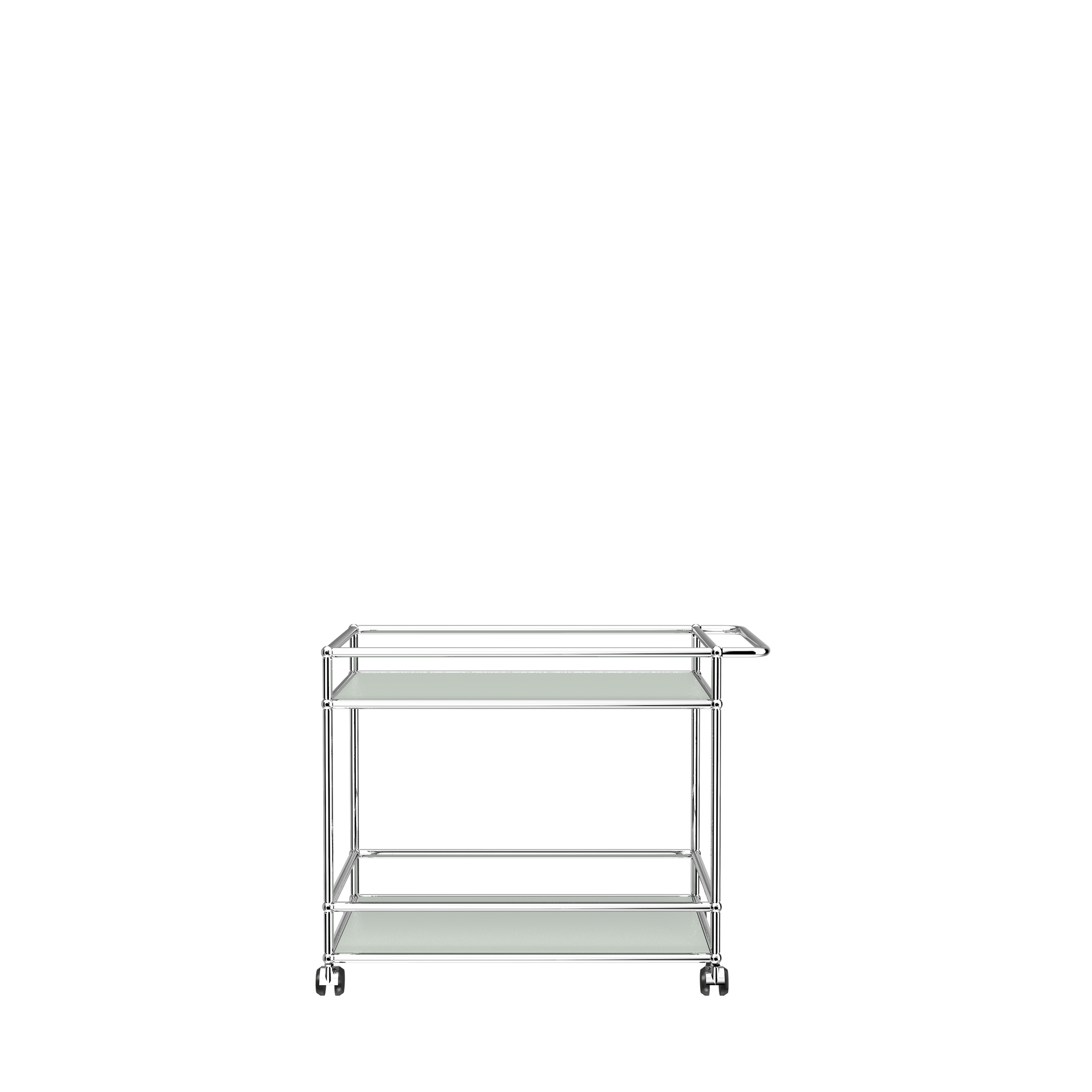 Modern Steel Bar Cart (L18) in Light Gray