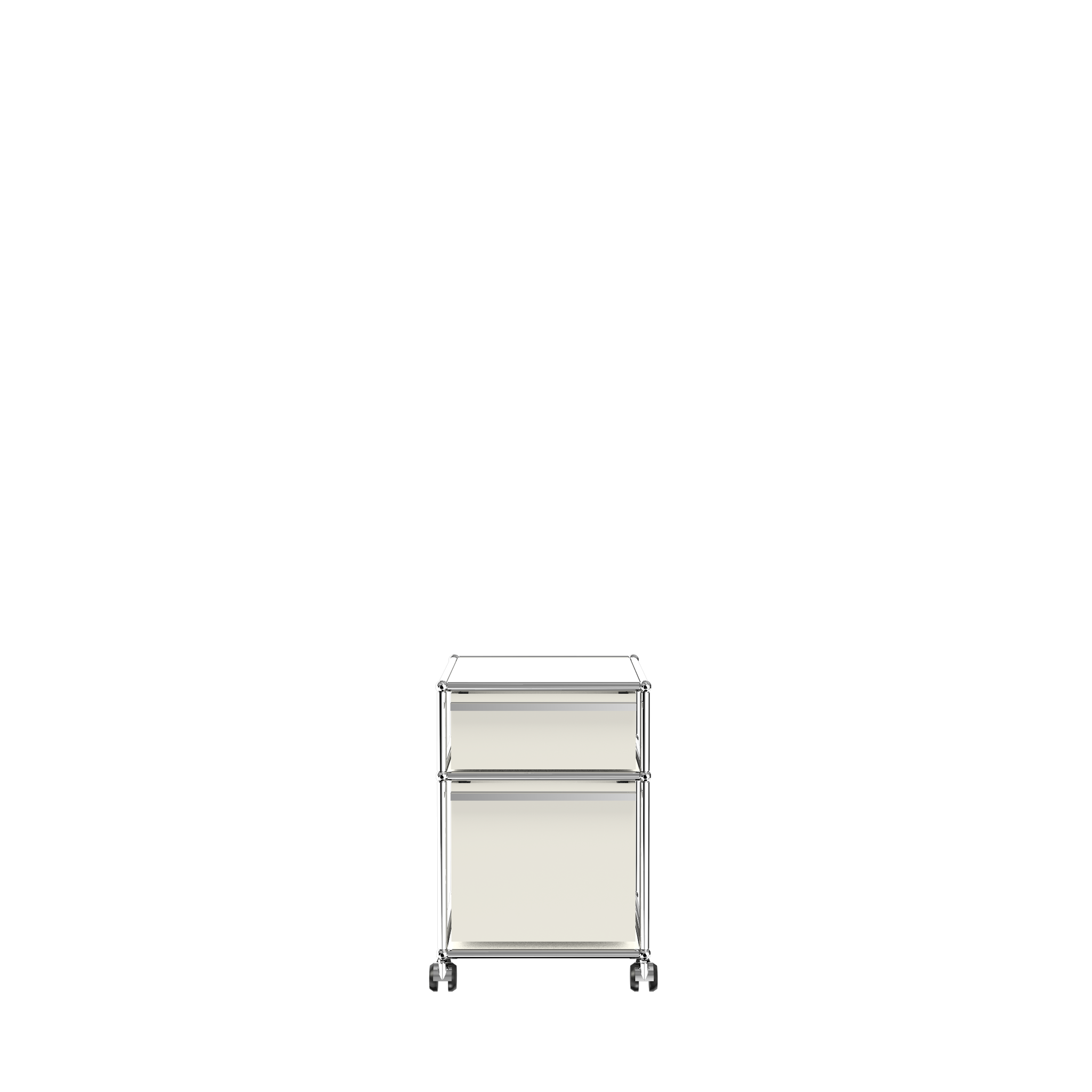 Modern 2 Drawer Pedestal Filing Cabinet (M) in Pure White