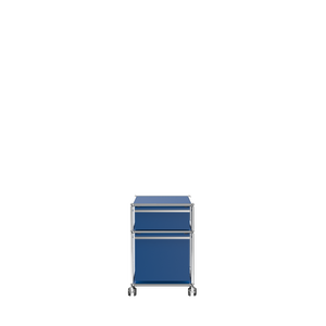 Modern 2 Drawer Pedestal Filing Cabinet (M) in Gentian Blue