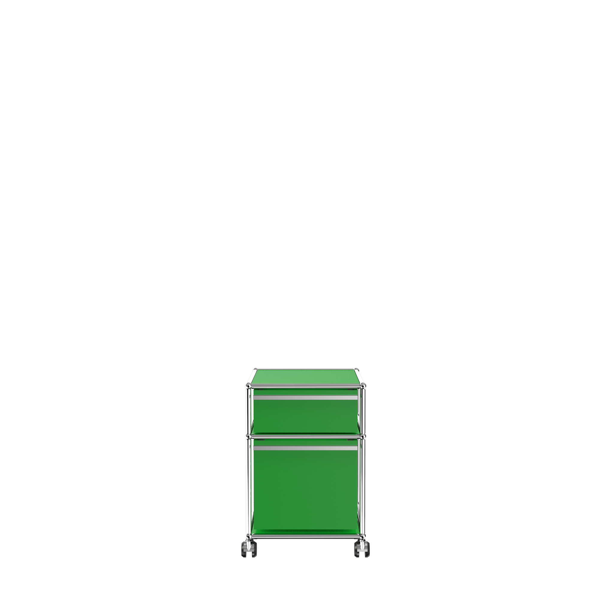 Modern 2 Drawer Pedestal Filing Cabinet (M) in Green