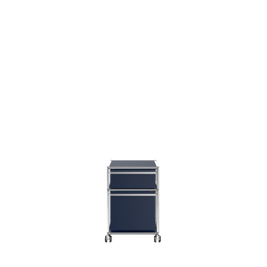 Modern 2 Drawer Pedestal Filing Cabinet (M) in Steel Blue