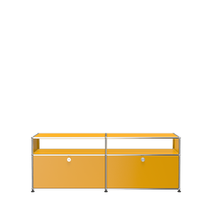 USM Haller Media Storage with Shelves (O2) in Golden Yellow