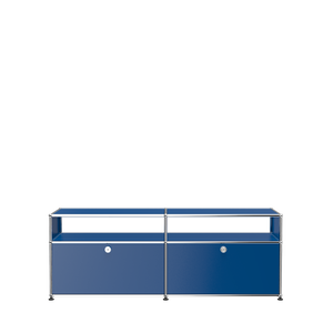 USM Haller Media Storage with Shelves (O2) in Gentian Blue