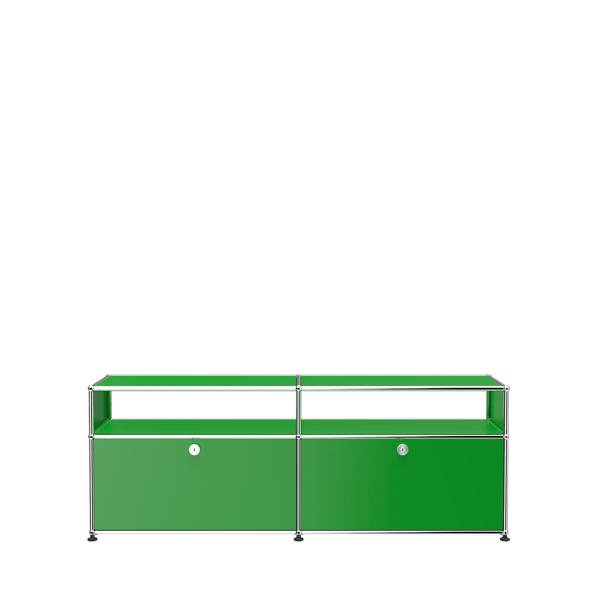 USM Haller Media Storage with Shelves (O2) in Green