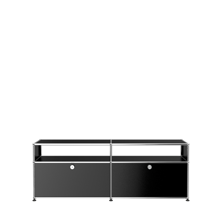 USM Haller 350×350mm punching panel 黒 USM Haller TV Media - 6 compartments - Perforated back 1.10