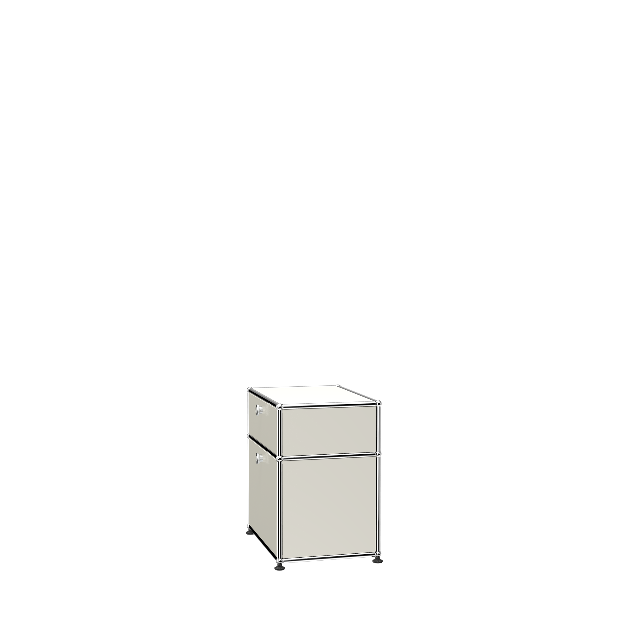 USM Haller Contemporary Nightstand with Doors (P1) Side View