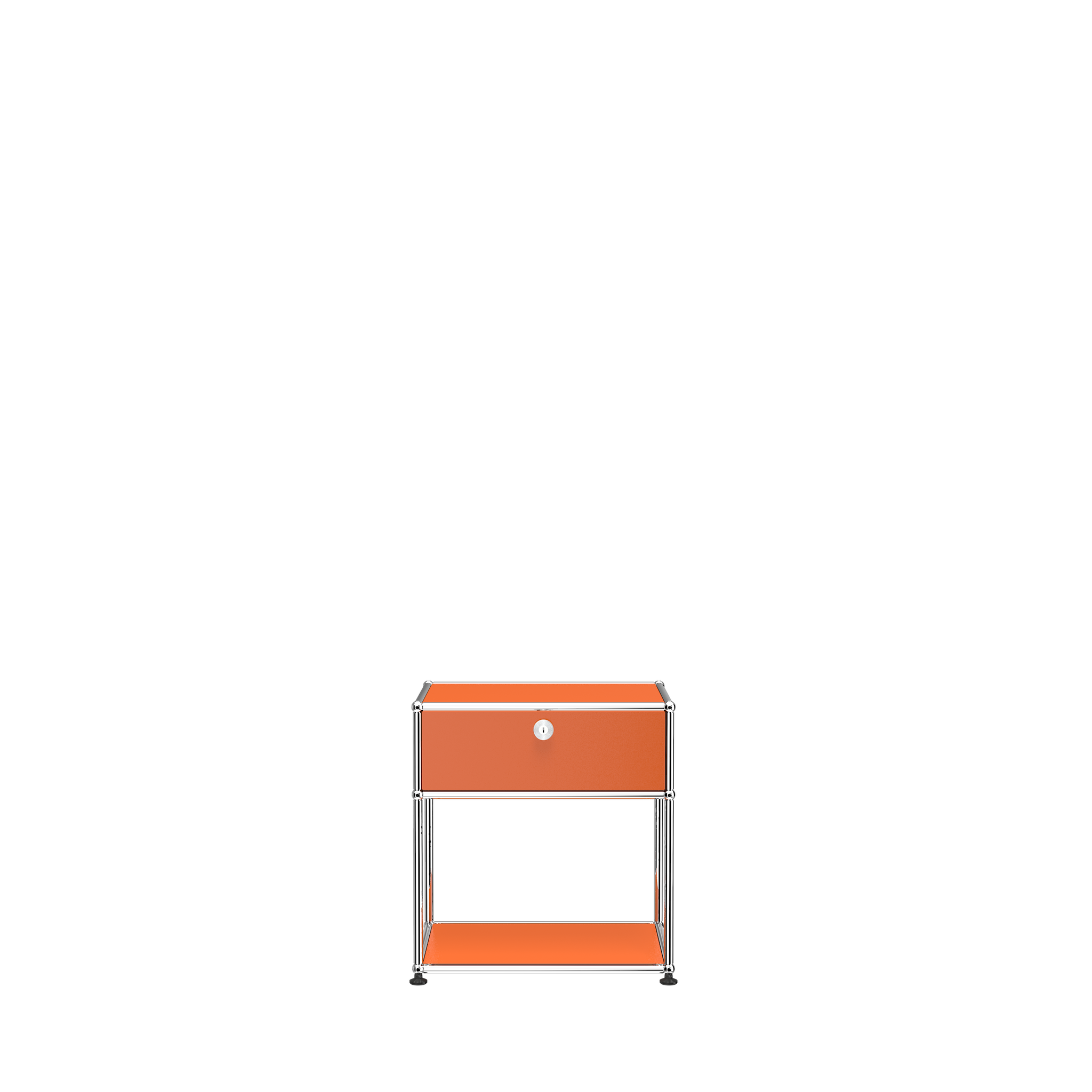 USM Haller Small Nightstand in Variety of Colors (P2) in Pure Orange