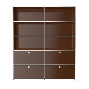 USM Haller Large Contemporary Shelving with Storage (R2) in Brown