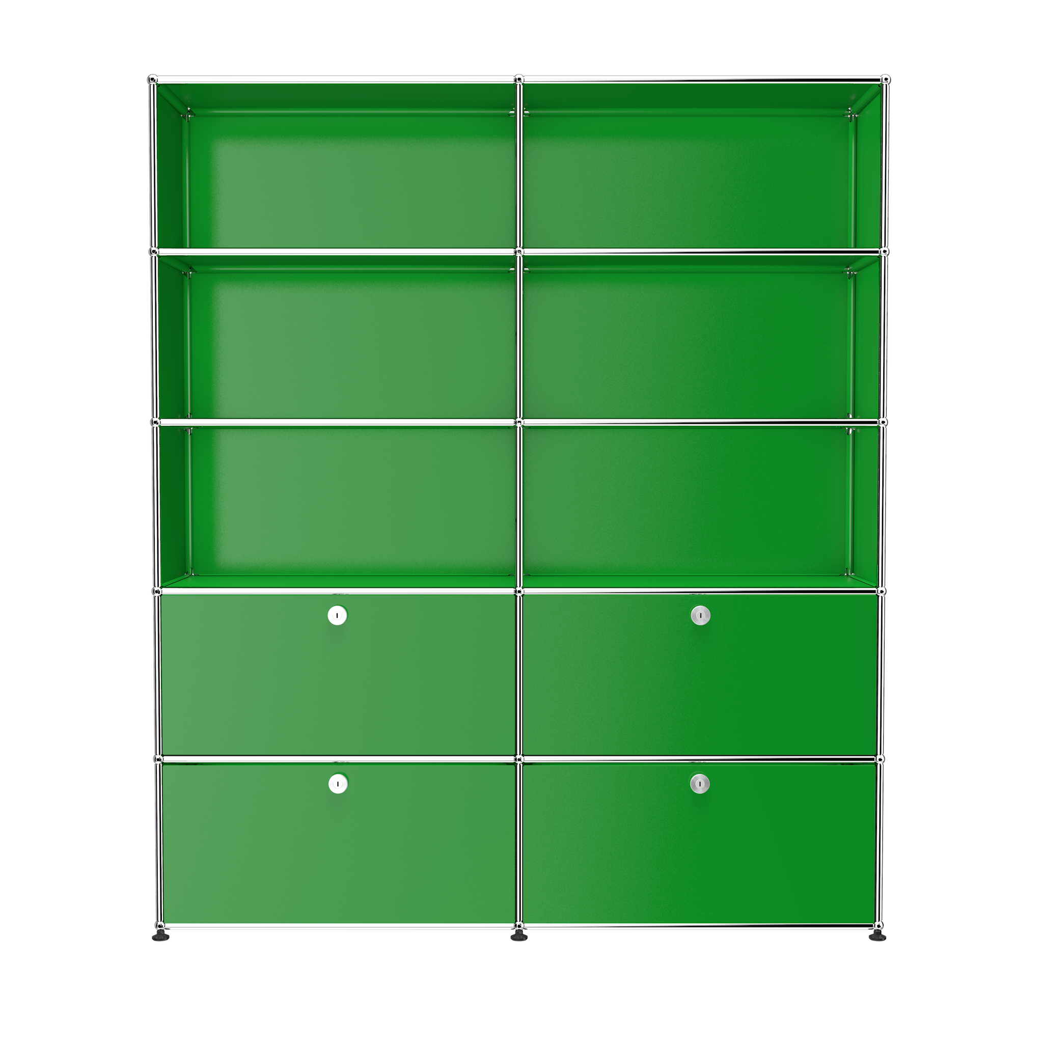 USM Haller Large Contemporary Shelving with Storage (R2) in Green